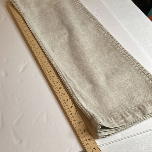 Calvin Klein Jeans Tan Washed Denim Relaxed Fit Unisex Jeans - Picture 15 of 15